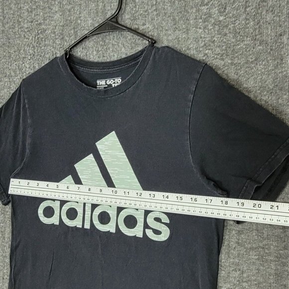 Adidas T-Shirt Mens Small Black Amplifier Logo Camo Short Sleeve The Go To Tee - Picture 5 of 9